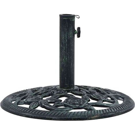Socle de parasol/Pied de parasol haute qualité Vert 9 kg 40 cm Fonte 52861 (1/7)