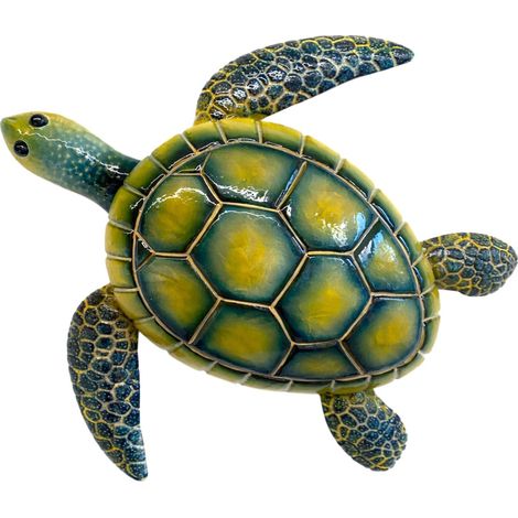Schildkröten-Wandornament aus Metall, farbenfrohes und künstlerisches Design (1/5)