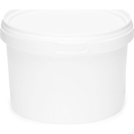 Garronda Eimer mit Deckel 0,5 L 5 Stück GD-0111 Weiß (1/5)