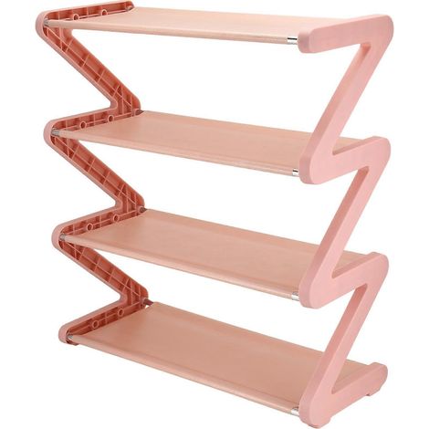 Étagère à chaussures simple en forme de Z, étagère à chaussures mignonne à plusieurs niveaux B (1/5)