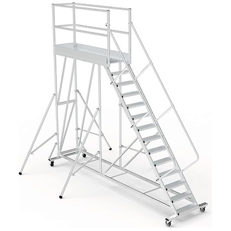 Piattaforma con ruote - Altezza massima di lavoro 4.20m - PTF211-PT
