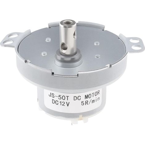 Motorreductor micro DC Nazalus-Vente JS-50, accesorios para motor de plato giratorio con engranajes metálicos, motor síncrono eléctrico de alta velocidad para exhibidores, manualidades, iluminación, 5 (1/5)