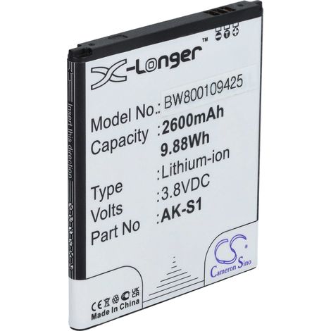 vhbw Akku Ersatz für Emporia AK-S1(V1.0), AK-S1 für Handy Smartphone Telefon (2600 mAh, 3,8 V, Li-Ion) (1/5)