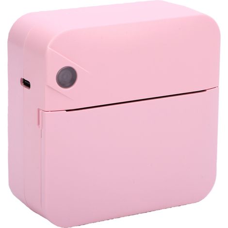 Mini-Etikettendrucker, Fotodruck, Fehlerkorrektur, kleiner tragbarer Heim-Bluetooth-Drucker, rosa. (1/5)