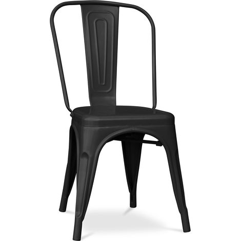 Dining Chair - Industrial Design - Steel - Matt - New Edition -Stylix Black