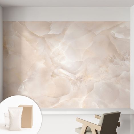 Papier peint intissé décoratif avec motifs pour salon et chambre a motif - Colle incluse gratuite Marbre délicat 152x104 cm (1/5)