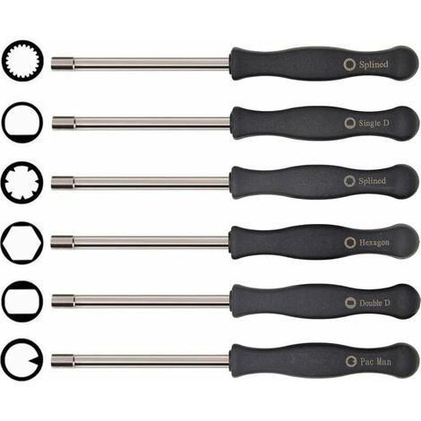Jeu de tournevis pour carburateur, outil de réglage 6 pièces adaptable sur Husqvarna 125 135 136 137 141 141 235 235e 236 236e 240 240e 435 435e 440e de McCulloch Partner tronçonneuses Poulan-LIAIKI (1/5)