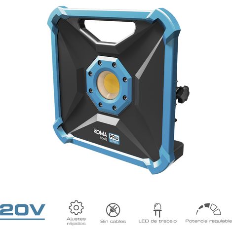 Foco proyector led 20w 1800 lm (sin batería ni cargador) 22,8 x 7 x 22,8 cm (1/5)