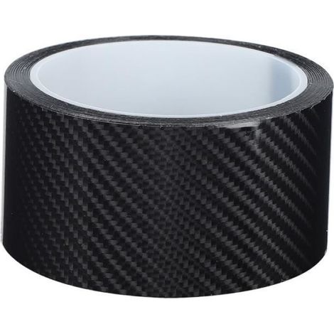 Autocollant de protection des bords de portières de voiture anti-rayures - - Noir - Fibre de carbone - 5cmx3mètres (1/4)