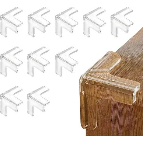 Protectores de esquinas para muebles (10 unidades) - Suaves y transparentes - Autoadhesivos - Para la seguridad infantil (1/5)