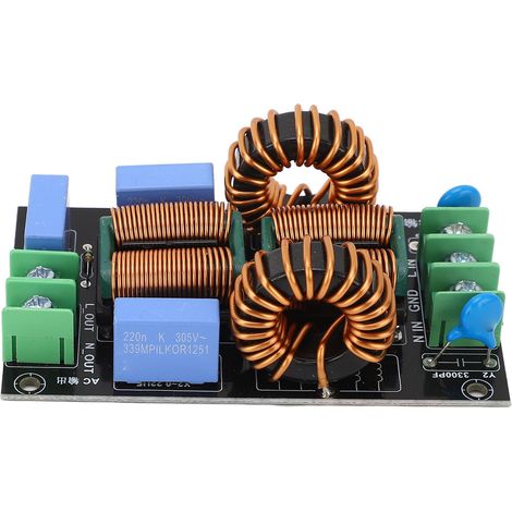 20-A-3-stufiger EMV-Filter für Audioverstärker, 110–250 V AC-Netzteilplatine, Rauschunterdrückung, HiFi-Qualität (1/5)