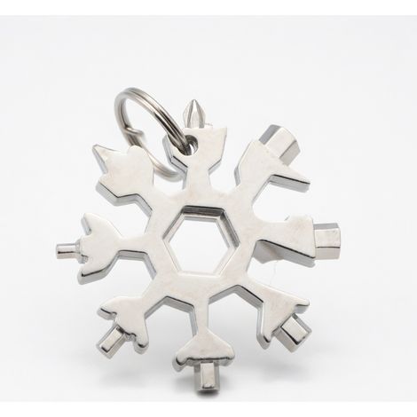 Outil multifonction flocon de neige 18 en 1 pour porte cles (1/5)