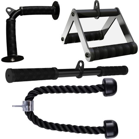 Accessoires machine câble – barres tirage – triceps – home gym – salle de sport