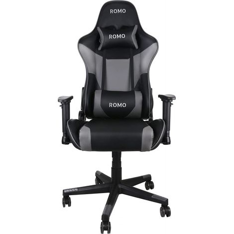 Silla Gamer Julieta Gris Inclinación 180º Altura Regulable CojÃn Cervical Lumbar Ergonómica Profesional (1/2)