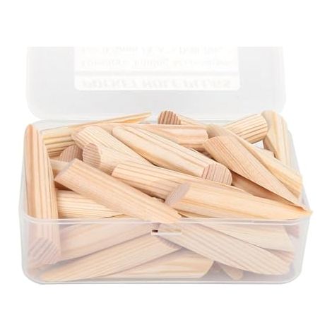 Bouchons pour trous obliques - 50 pièces - Bois de pin massif - Fixation invisible et robuste - Menuiserie et ébénisterie - Naturel (1/5)