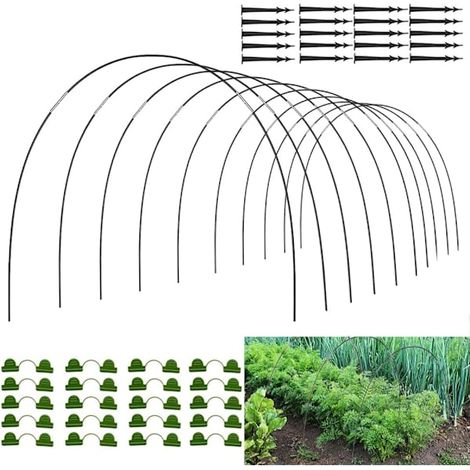 Filiyano-Arceaux de serre en aluminium pour tunnel, arceaux pour tunnel de jardin, arceaux de serre en fibre de verre, arceaux pour potager surélevé (1/5)