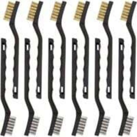 Lot de 12 Mini Brosses Métalliques en Acier Inoxydable Brosse pour Nettoyage en Laiton pour Nettoyer Frottement et Rouille des Scories de Soudage (1/5)