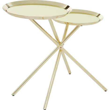 Interiors by Premier Modern Side Table with Reflective Tops, Contemporary Side Table with Multiple Table Tops, Luxury Side Table (1/5)
