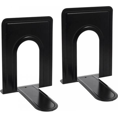 Lot de 2 Serre-Livre,Serre-Livres pour Livres Lourds,Serre-Livres en métal (noir) (1/5)