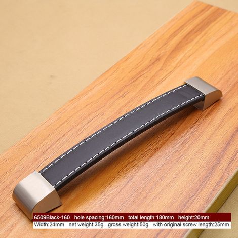 Griff aus PU-Leder für Gepäck, Schränke, Kleiderschränke, Schubladen, Möbelknauf (160 mm) (1/5)