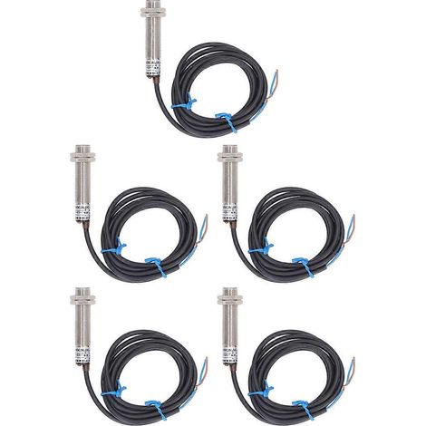 5 capteurs de proximité, capteur NPN en alliage d'aluminium, capteur à effet Hall sensible pour applications pneumatiques 6–30 V CC