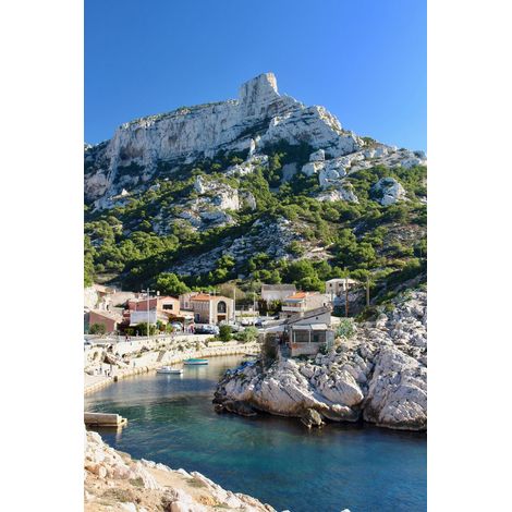 Tableau sur toile calanque de Callelongue à Marseille 45x65 cm - Impression sur Toile Murale Décorative - Image imprimée en HD sur Toile - Toile sur Châssis en Bois FSC - Fabriqué en France (1/4)