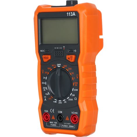 Multimètre numérique RICHMETERS RM113A NCV, 2000 points, HFE, mesure de tension AC/DC, aimant de maintien, rétroéclairage, grand écran. (1/5)