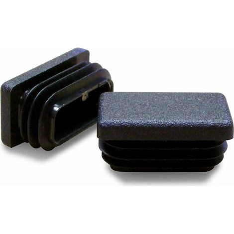 10 pièces - Embout à lamelles rectangulaire pour tubes 30 x 15 mm - NOIR --Lefou (1/5)