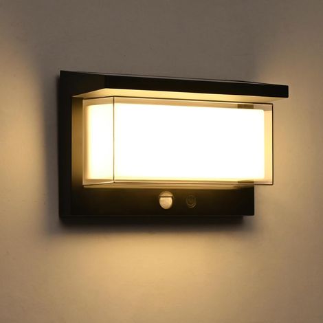 Lampe Solaire Extérieure avec Détecteur de Mouvement IP65 3000K blanc chaud Allumage/Extinction Auto, Étanche pour Jardin, Terrasse, Couloir et Allées (1/5)