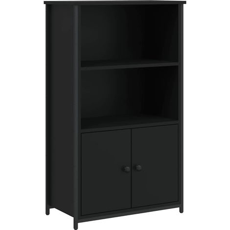 vidaXL Hochschrank schwarz 62x32x103,5 cm aus Spanplatten