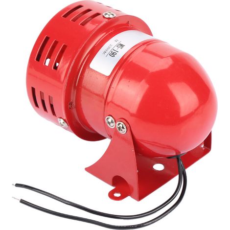 220V 120DB Rote Mini-Metall-Motoralarmanlage mit Industrie-Sound und elektrischem Diebstahlschutz MS-190 (1/5)
