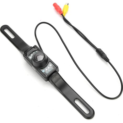 Caméra de recul de voiture avec vision nocturne infrarouge haute définition à 140°, adaptée aux longs cadres de plaque d'immatriculation (1/5)