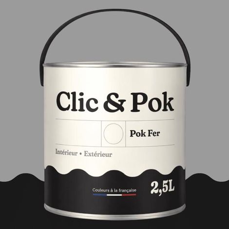 Peinture Fer Antirouille – Métal Extérieur Intérieur, Satinée, Protection Rouille - 2,5L - RAL 7004 - Gris de sécurité