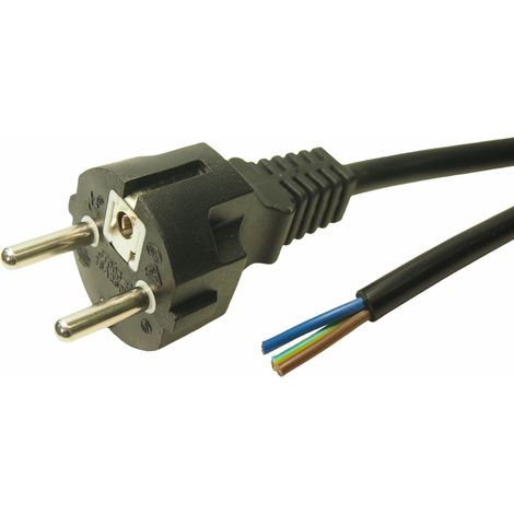 Câble d'alimentation RS PRO, Connecteur CEE 7/7 Sans connecteur, 2.5m, 16 A / 250 V ( Prix pour 1 )