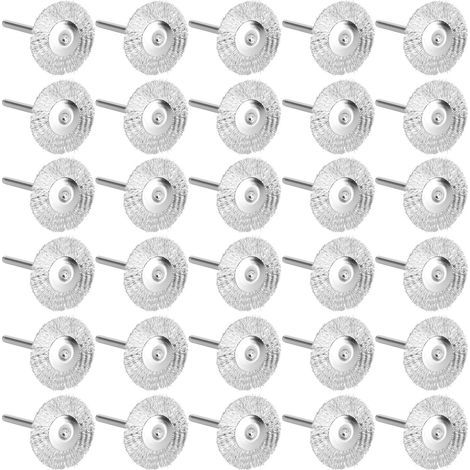 Brosses plates en fil d'acier Zoternen, lot de 30, pour la sculpture sur bois, l'élimination de la rouille, de la corrosion et de la peinture, le polissage (1/5)