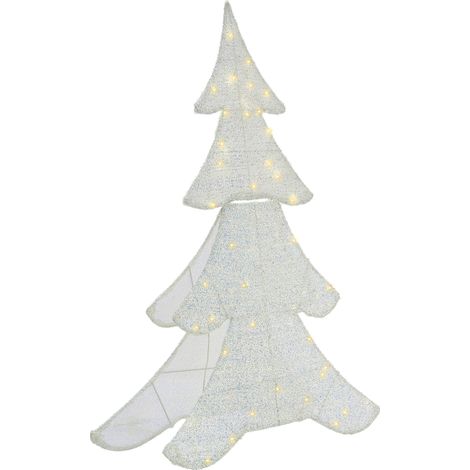 Christmas Outdoor LED Decoration Christmas Tree White Metal 95 cm Xmas Garden Ornament Lightup EDASJON (1/5)