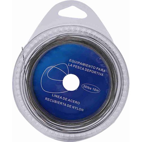 Fil d'acier tressé à 7 brins, 10m, haute résistance, pour pêche en mer (30lb). (1/5)