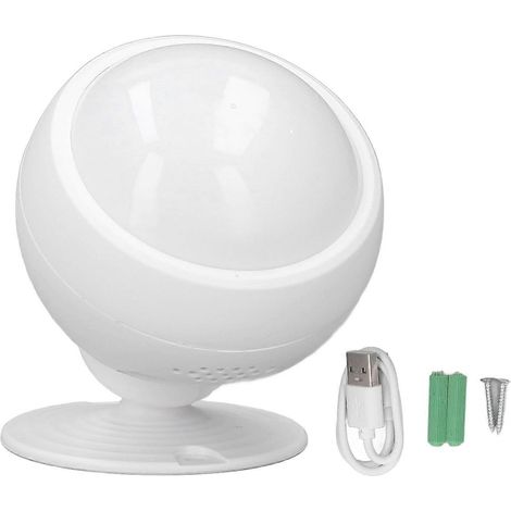 Détecteur de mouvement intelligent avec minuterie Wi-Fi et contrôle par application, détecteur de mouvement infrarouge pour une sécurité domestique accrue (1/4)