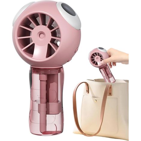 Ventilateur À Main Avec Brumisation D'Eau USB Rechargeable 4 (1/5)