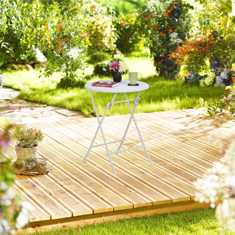 Runder gartentisch in rattanoptik 8830