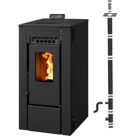 Pack Poêle à Granulés étanche GIOIA 9 kW + Kit Conduit Vertical - (1/5)
