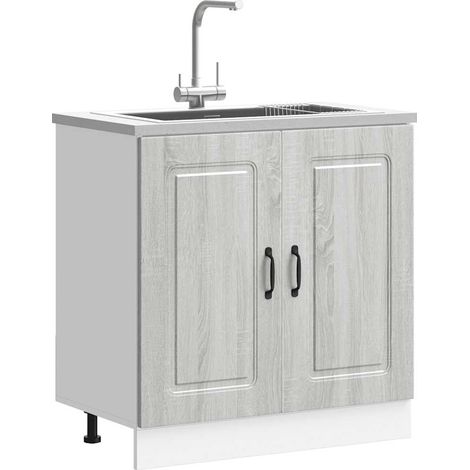 Meuble bas pour évier-Meuble sous-évier Kalmar chêne sonoma bois ingénierie 757262 (1/5)