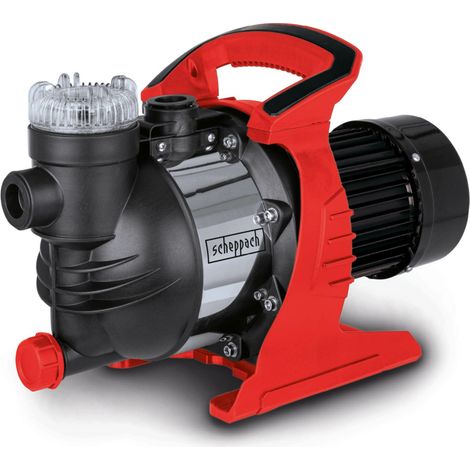 [JAMAIS UTILISÉ] Scheppach Pompe de jardin GP1400JET – Pompe pour bassins – 1300 W – Débit de pompage 6000 l/h – Pression 4,8 bar – Jusqu’à 8 m de profondeur – Eau jusqu’à 35°C