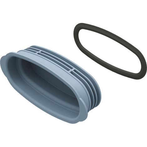 Helios FRS-VDS 51 FlexPipe Verschlussdeckel oval 51mm für Stutzen, 1 Deckel und 1 Dichtring (1/3)