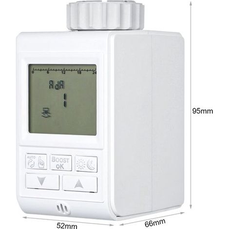Termostato Digitale Programmabile con Sensore Valvola Per Termosifone Ad Acqua Alimentato da 3 Pile AA