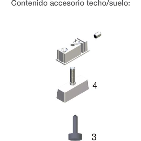 Kit Complemento (AIRPERFIL) Suelo-Techo   - Accesorio para fijación suelo/techo para AIRPERFIL (1/2)