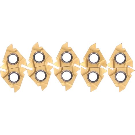 Lot de 10 Plaquettes de Tournage Carbure Résistantes à la Chaleur, Filetage Externe Efficace et Robustes, Boîte de Rangement Incluse, Durabilité Optimale pour Usinage (1/5)