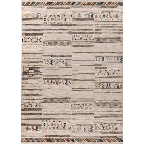 Tappeto di design Jaka in poliestere e cotone multicolore (1/4)