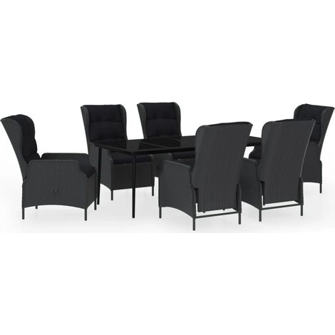 Set da Pranzo da Giardino 7 pz Grigio Scuro vidaXL (1/5)