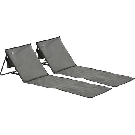 Esterilla de playa, tejido Oxford, 142 cm x 51 cm x 40 cm, respaldo ajustable, capacidad de carga de 110 kg, diseño plegable. (1/5)